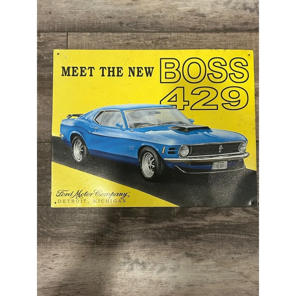Vintage 1997 Ford Mustang Boss 429 Tin Sign Desperate Enterprises 16x12.5
